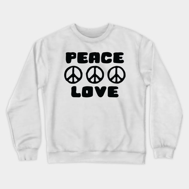 Peace and Love Crewneck Sweatshirt by abstractsmile